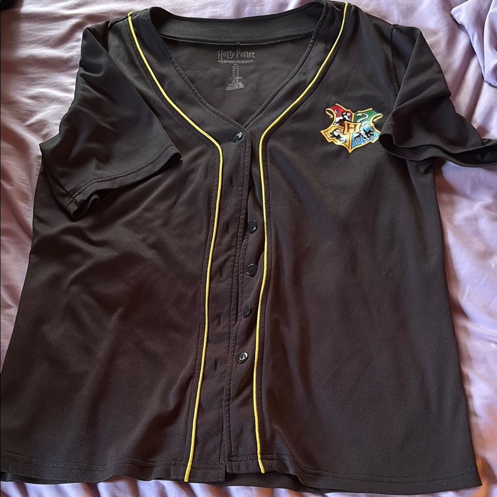 Warner Bros Black and Yellow Baseball Jersey